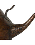 Vintage Hand-Hammered Copper Teapot with Patina from 20th Century, India-4. Asian & Chinese Furniture, Art, Antiques, Vintage Home Décor for sale at FEA Home