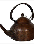Vintage Hand-Hammered Copper Teapot with Patina from 20th Century, India-6. Asian & Chinese Furniture, Art, Antiques, Vintage Home Décor for sale at FEA Home