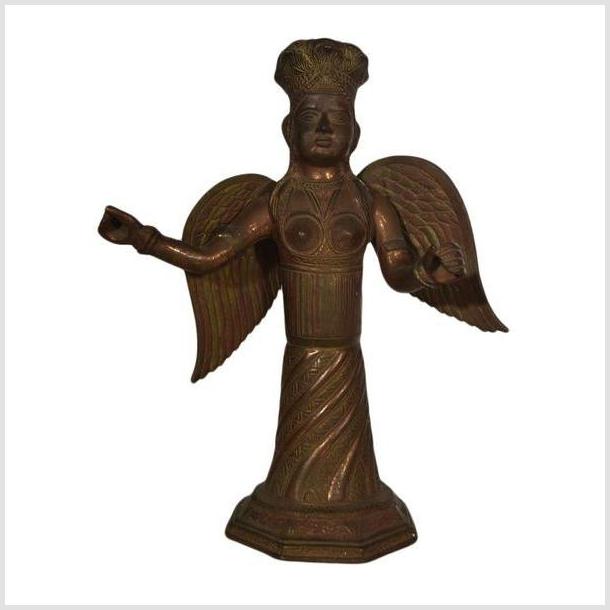 Vintage India Hand Made Copper Angel Statue-1. Asian & Chinese Furniture, Art, Antiques, Vintage Home Décor for sale at FEA Home