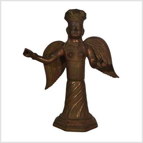 Vintage India Hand Made Copper Angel Statue- Asian Antiques, Vintage Home Decor & Chinese Furniture - FEA Home