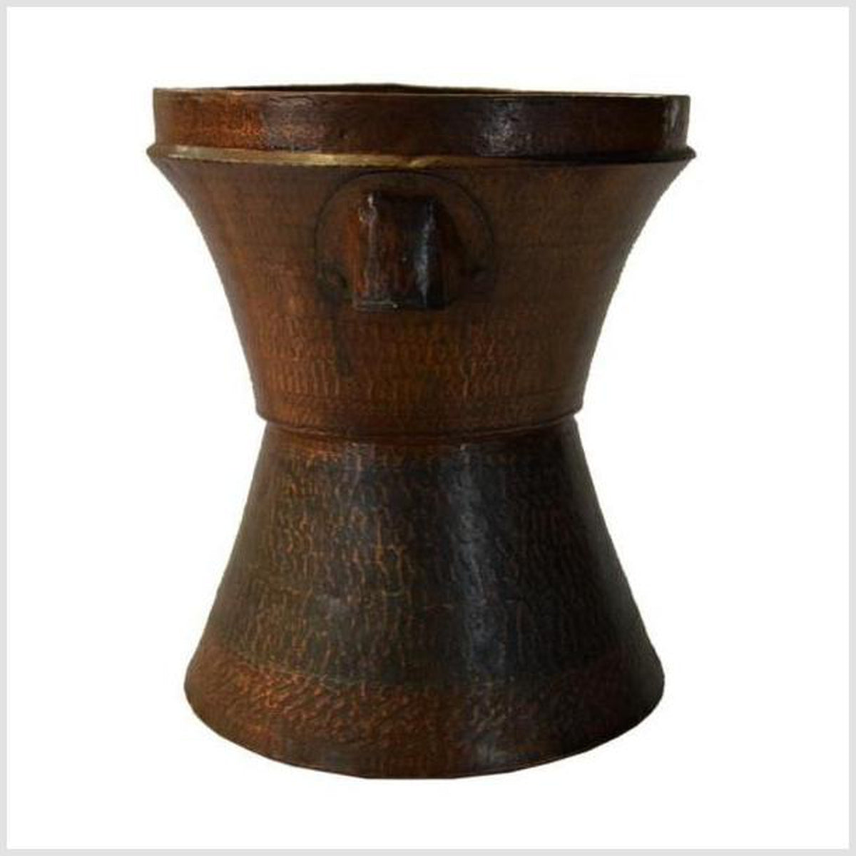 Vintage Indian Hand-Hammered Copper Grain Basket from the 1950s-2. Asian & Chinese Furniture, Art, Antiques, Vintage Home Décor for sale at FEA Home