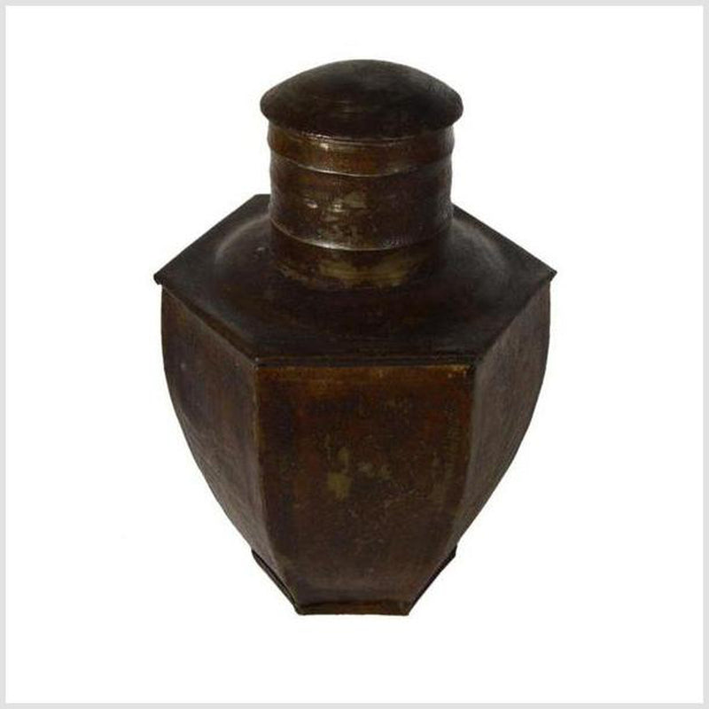 Vintage Indian Tin Canister 