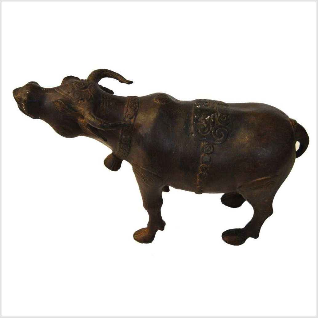 Vintage Indonesian Bronze Bull-2. Asian & Chinese Furniture, Art, Antiques, Vintage Home Décor for sale at FEA Home