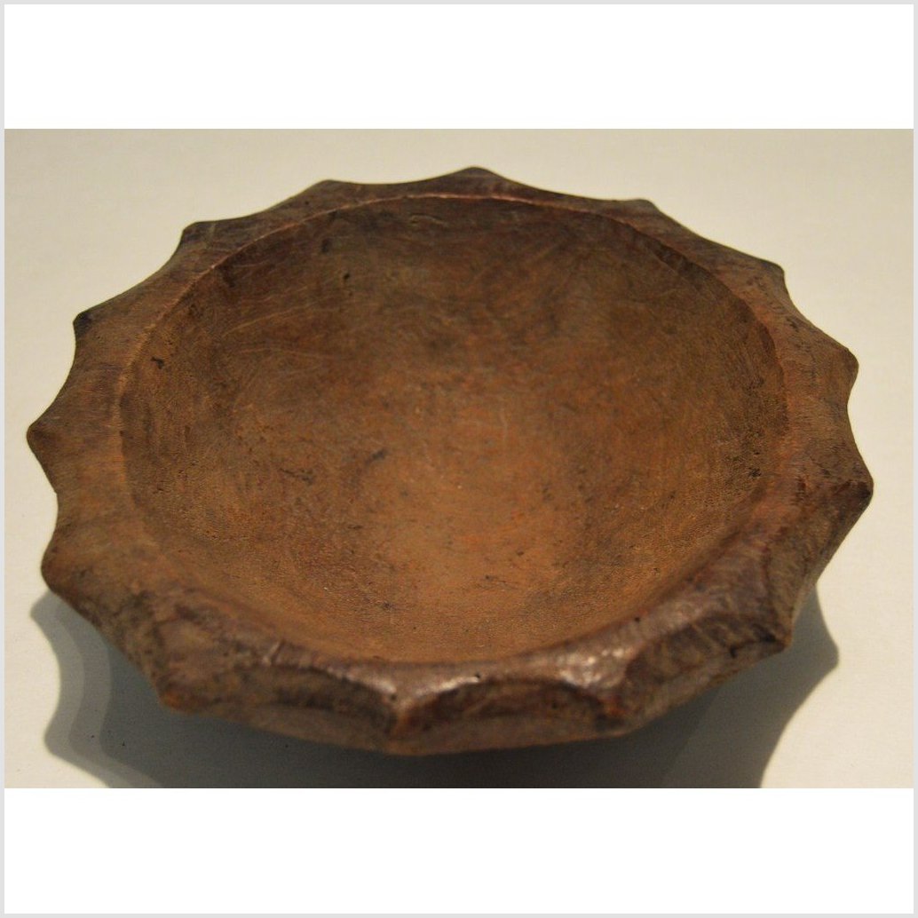 Vintage Indonesian Hand Carved Offering Wooden Bowl-1. Asian & Chinese Furniture, Art, Antiques, Vintage Home Décor for sale at FEA Home