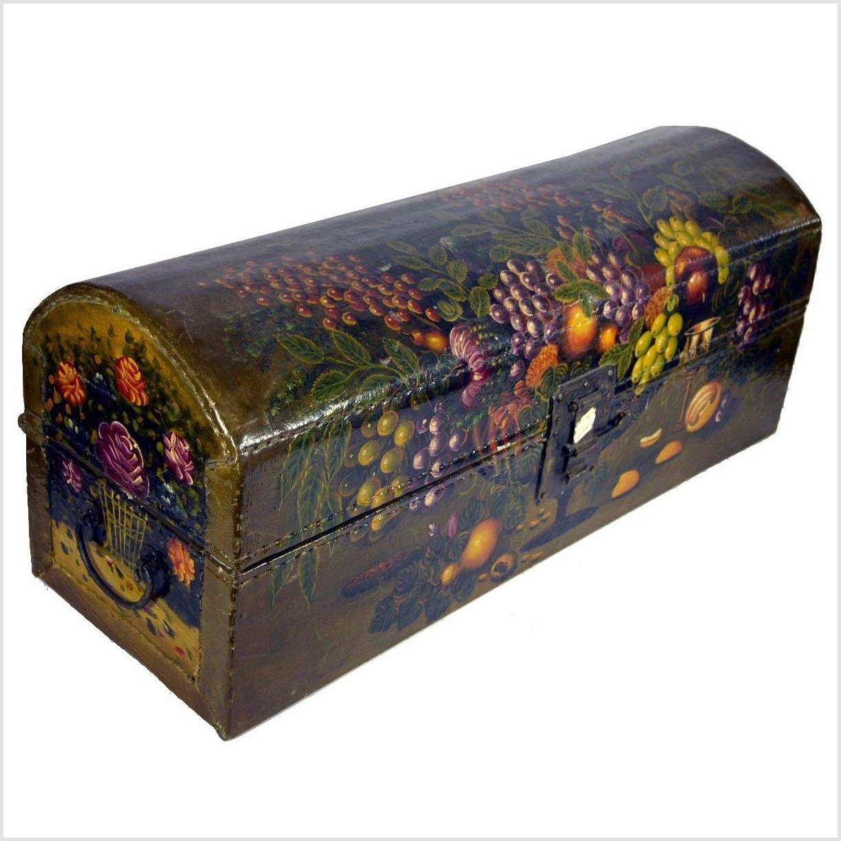 Vintage Indonesian Leather Stationery Box-2. Asian & Chinese Furniture, Art, Antiques, Vintage Home Décor for sale at FEA Home