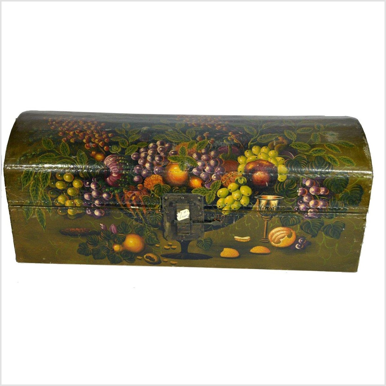 Vintage Indonesian Leather Stationery Box-1. Asian & Chinese Furniture, Art, Antiques, Vintage Home Décor for sale at FEA Home
