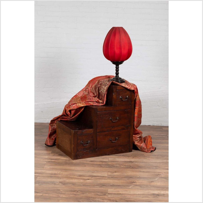 Vintage Javanese Staircase Tansu Cabinet in Japanese Style with Four Drawers-YN6201-3. Asian & Chinese Furniture, Art, Antiques, Vintage Home Décor for sale at FEA Home