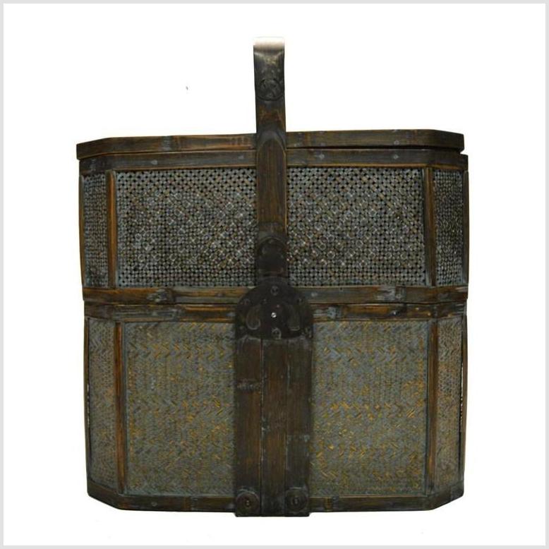 Vintage Large Woven Rattan Basket-2. Asian & Chinese Furniture, Art, Antiques, Vintage Home Décor for sale at FEA Home