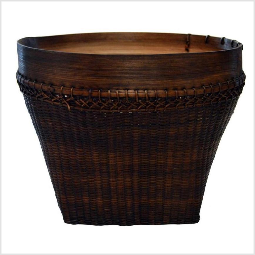 Vintage Thai Grain Basket-1. Asian & Chinese Furniture, Art, Antiques, Vintage Home Décor for sale at FEA Home