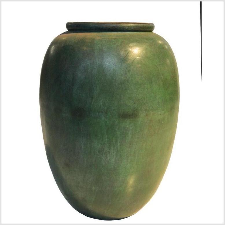 Vintage Thai Green Bronze Urn 