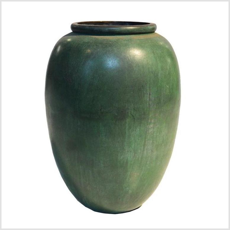 Vintage Thai Green Bronze Urn-1. Asian & Chinese Furniture, Art, Antiques, Vintage Home Décor for sale at FEA Home