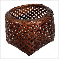 Vintage Thai Rattan Woven Basket