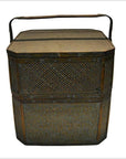 Vintage Woven Rattan Basket-12. Asian & Chinese Furniture, Art, Antiques, Vintage Home Décor for sale at FEA Home
