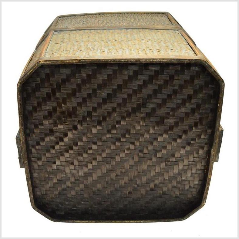 Vintage Woven Rattan Basket-2. Asian & Chinese Furniture, Art, Antiques, Vintage Home Décor for sale at FEA Home