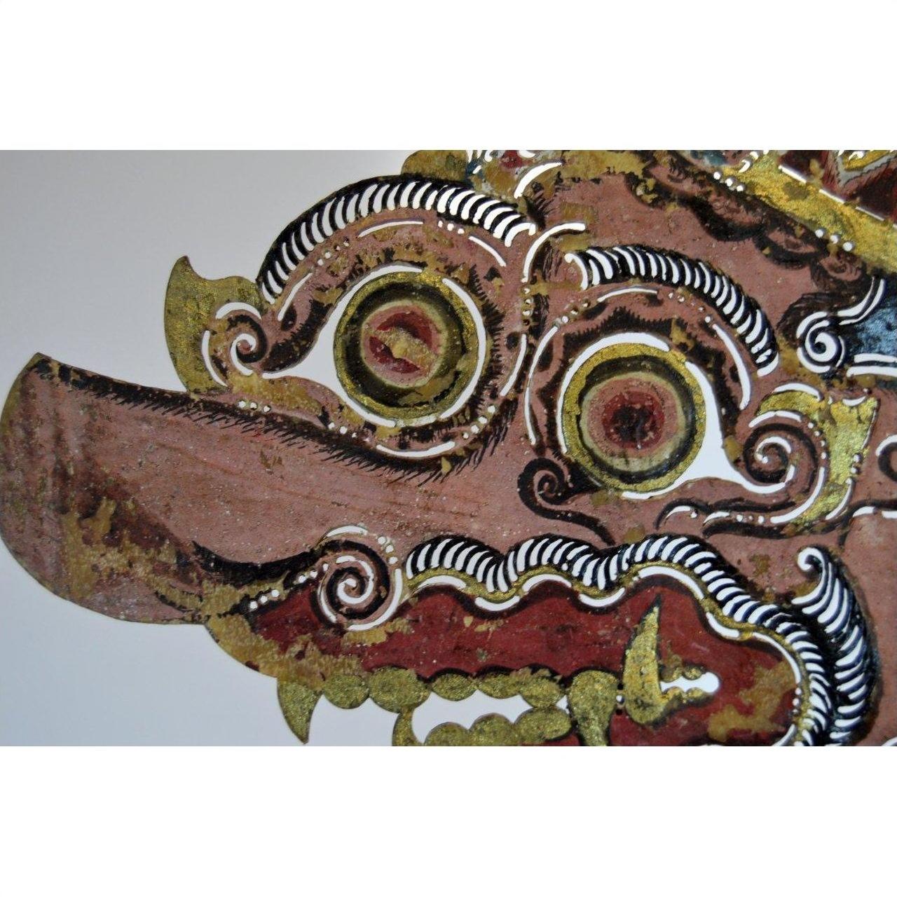 Wayang Kulit Balinese Cowhide Shadow Puppet-6. Asian &amp; Chinese Furniture, Art, Antiques, Vintage Home Décor for sale at FEA Home