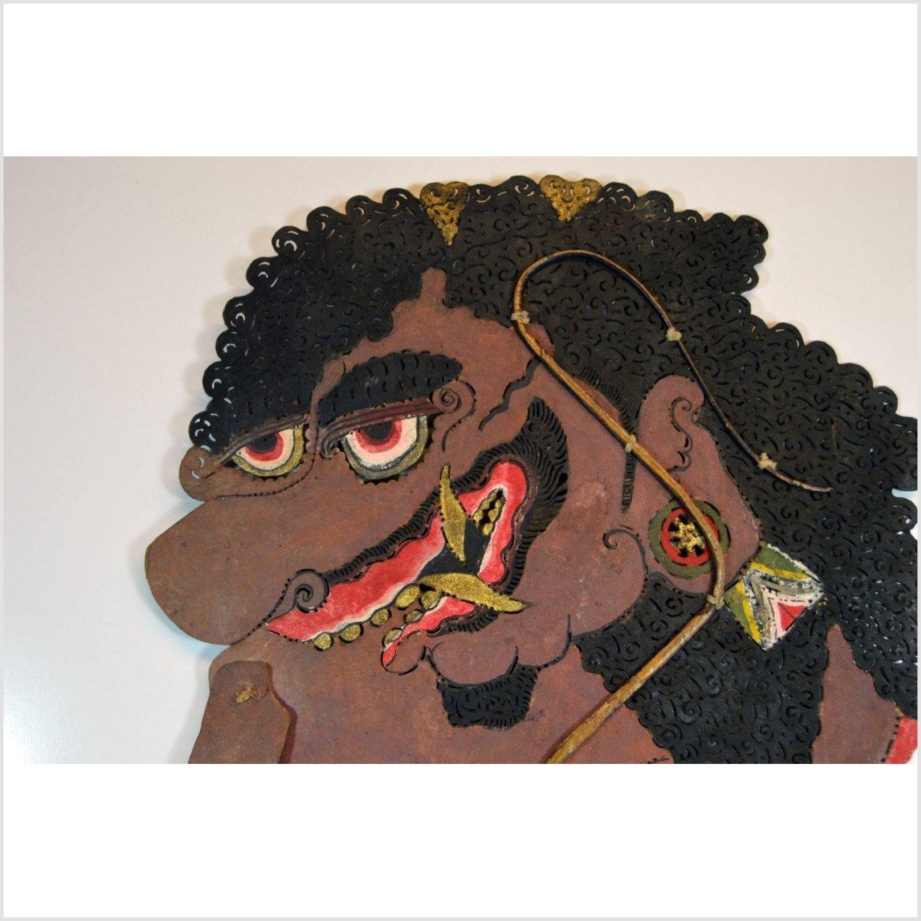 Wayang Kulit Balinese Cowhide Shadow Puppet-7. Asian &amp; Chinese Furniture, Art, Antiques, Vintage Home Décor for sale at FEA Home