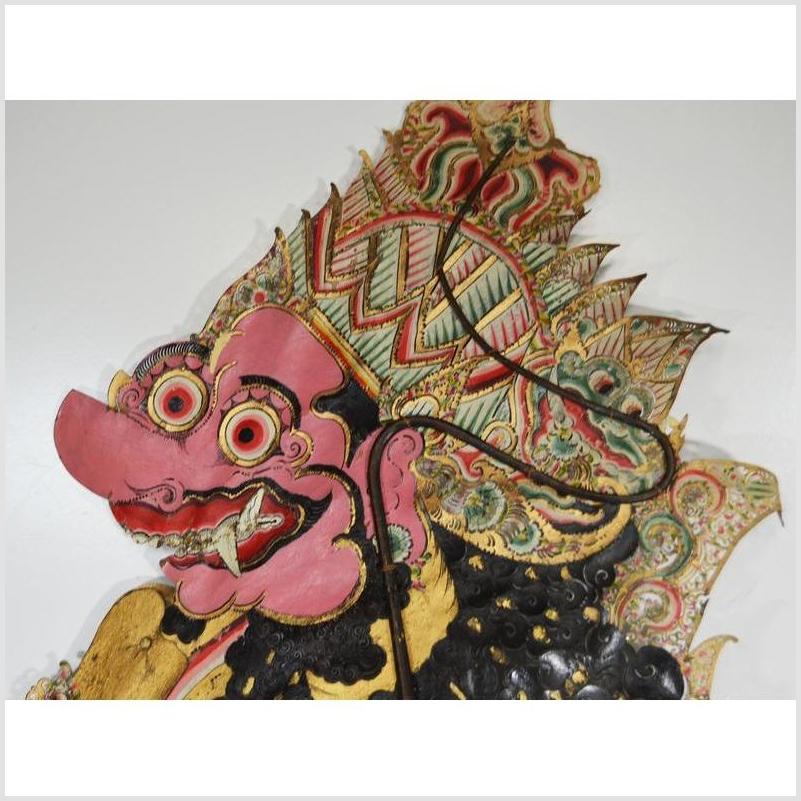 Wayang Kulit Balinese Cowhide Shadow Puppet-6. Asian &amp; Chinese Furniture, Art, Antiques, Vintage Home Décor for sale at FEA Home