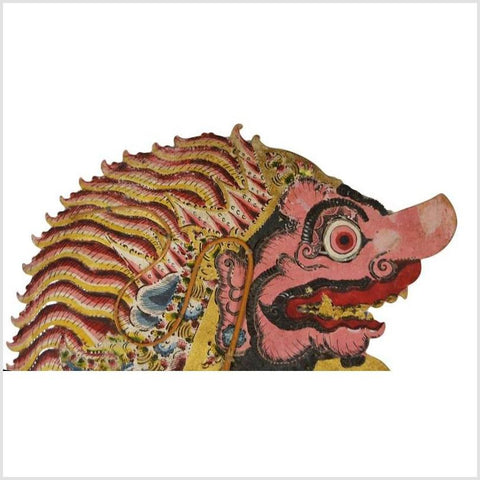 Wayang Kulit Balinese Cowhide Shadow Puppet-YN4865-4. Asian & Chinese Furniture, Art, Antiques, Vintage Home Décor for sale at FEA Home