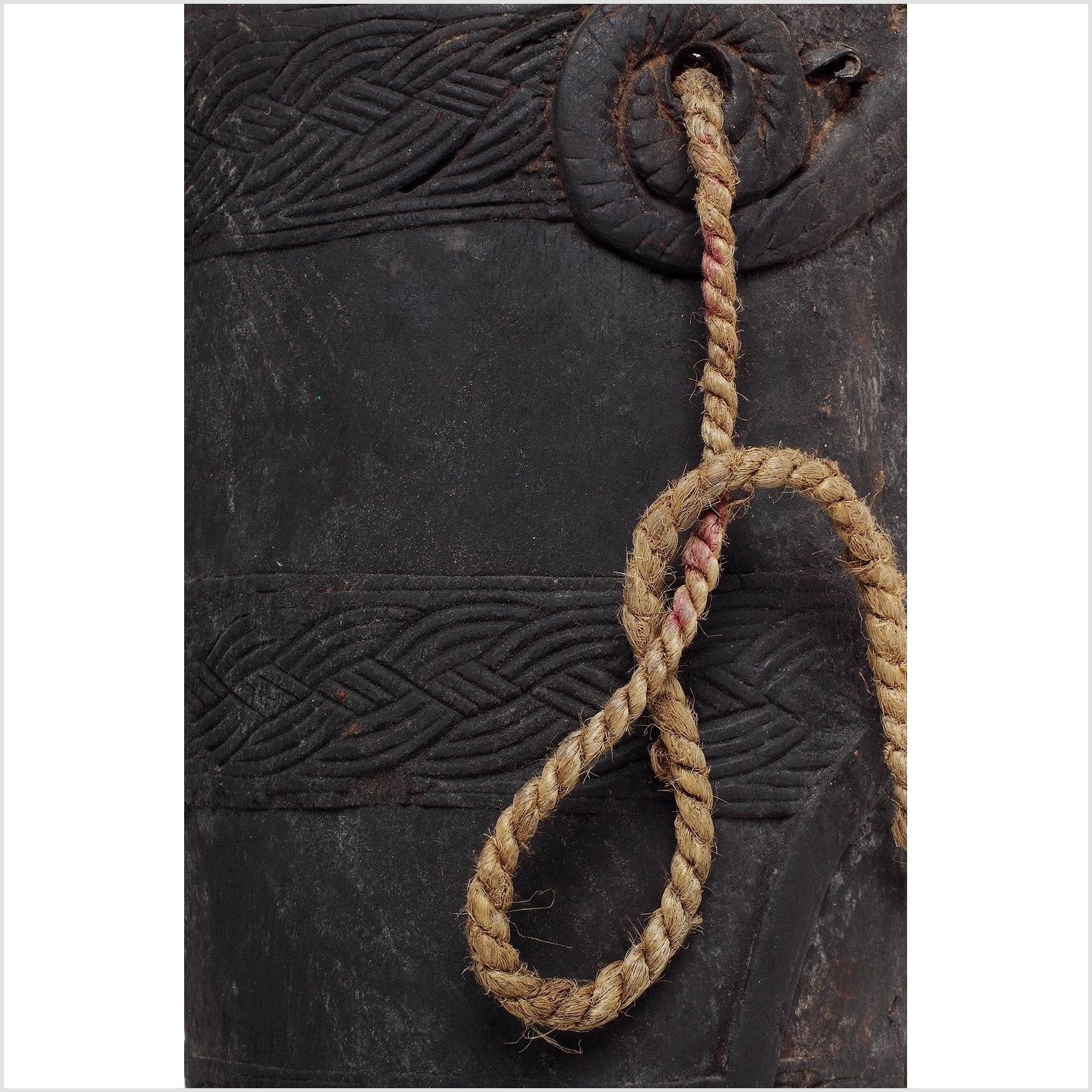 Wooden Indian Pitcher With Rope-2. Asian & Chinese Furniture, Art, Antiques, Vintage Home Décor for sale at FEA Home