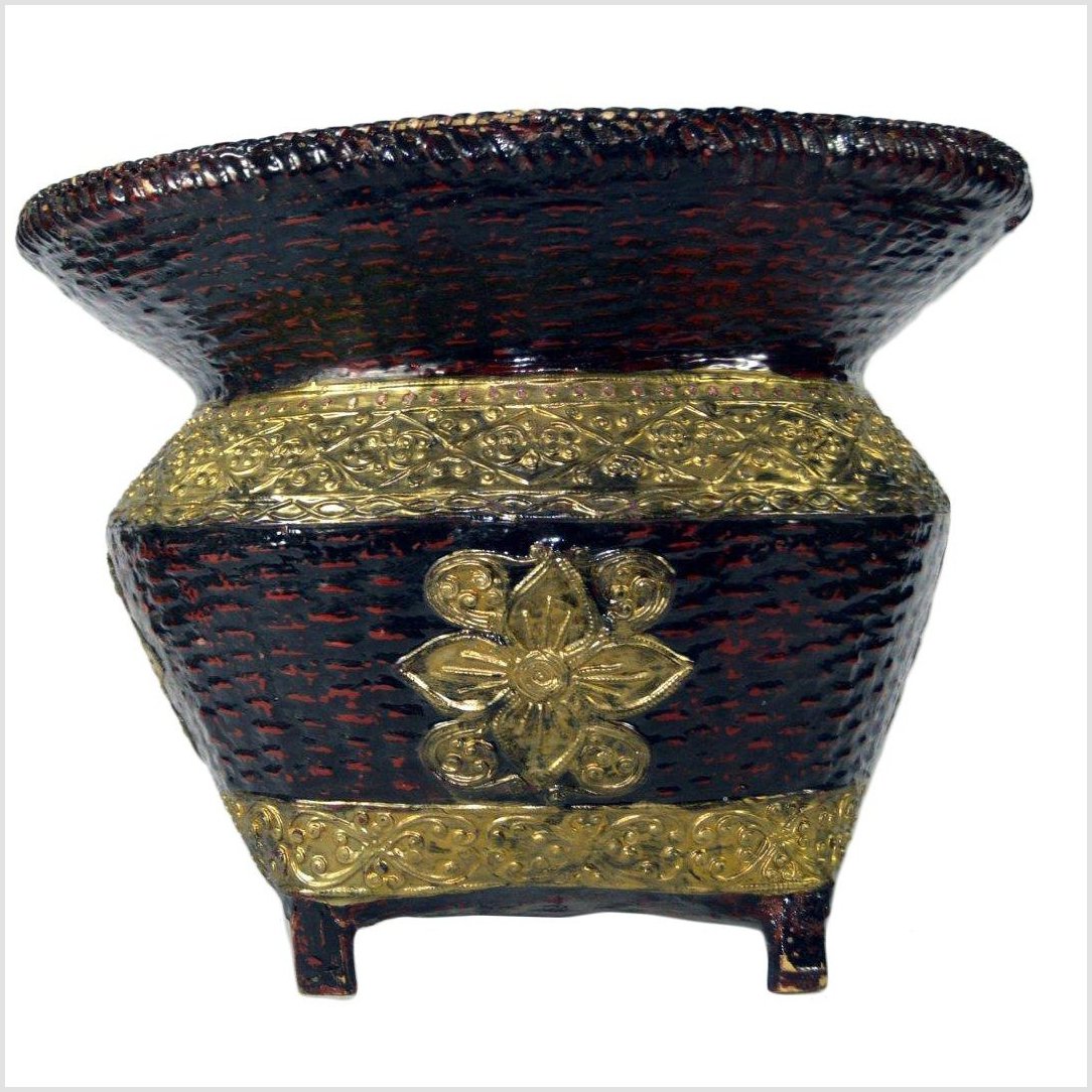 Woven Bamboo Offering Basket-2. Asian & Chinese Furniture, Art, Antiques, Vintage Home Décor for sale at FEA Home
