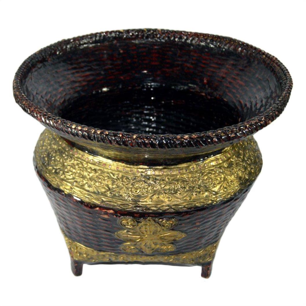 Woven Bamboo Offering Basket-6. Asian &amp; Chinese Furniture, Art, Antiques, Vintage Home Décor for sale at FEA Home