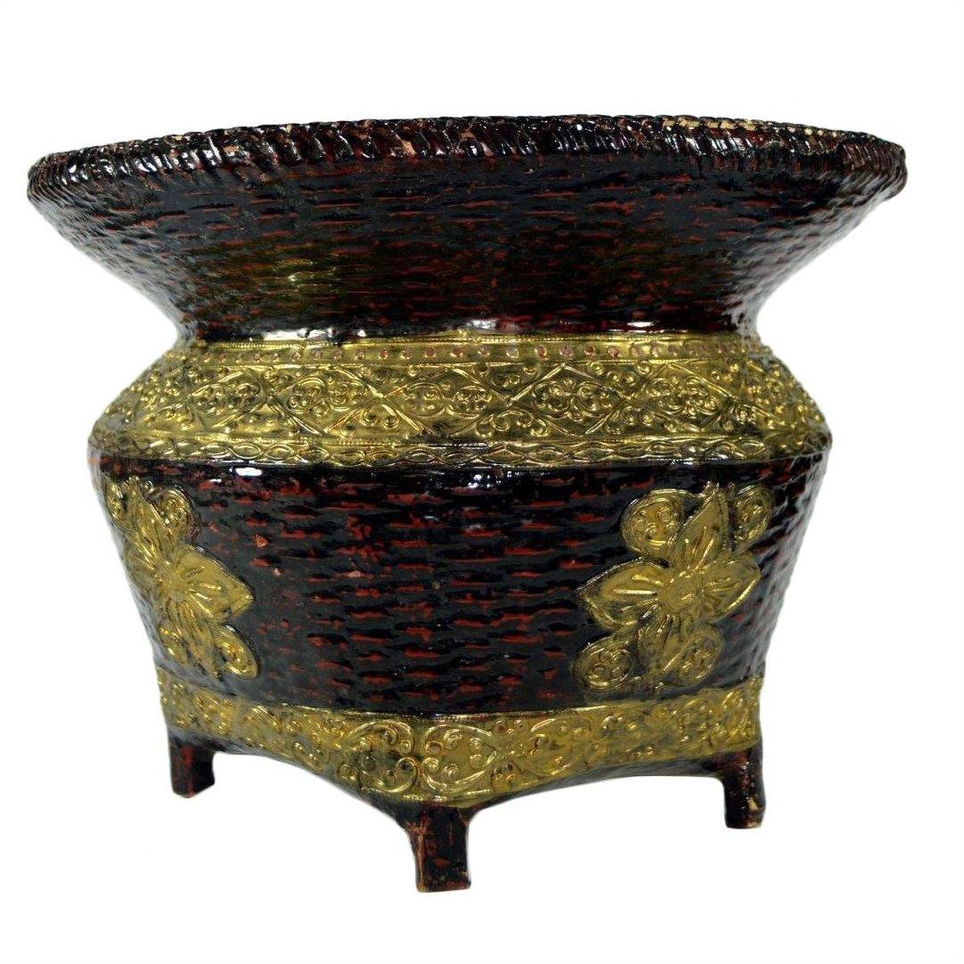 Woven Bamboo Offering Basket-7. Asian &amp; Chinese Furniture, Art, Antiques, Vintage Home Décor for sale at FEA Home