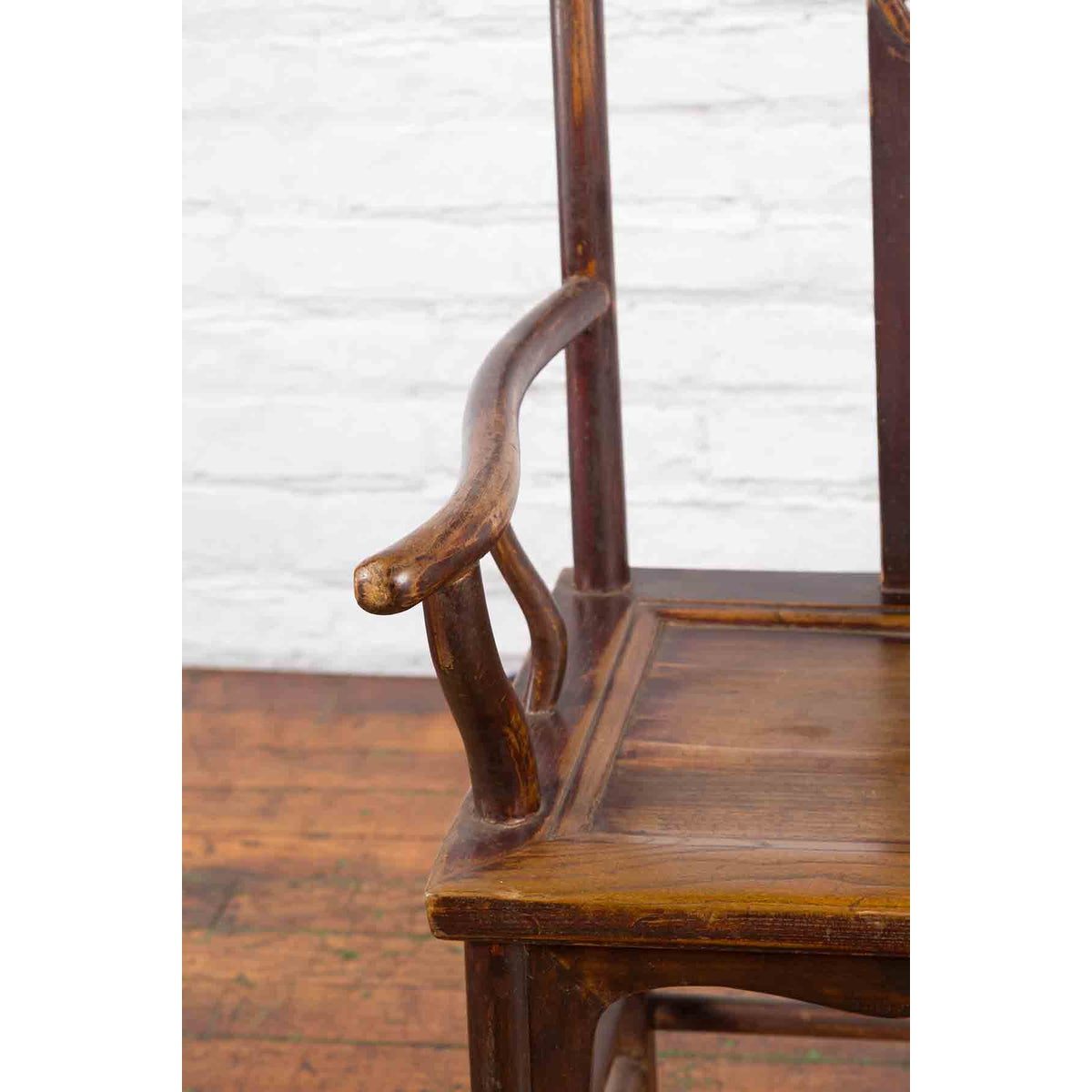 Chinese Qing Dynasty Period Scholar&#39;s Lamp Hanger Armchair with Carved Splat-12. Asian &amp; Chinese Furniture, Art, Antiques, Vintage Home Décor for sale at FEA Home