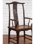 Chinese Qing Dynasty Period Scholar's Lamp Hanger Armchair with Carved Splat-13. Asian & Chinese Furniture, Art, Antiques, Vintage Home Décor for sale at FEA Home