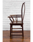 Chinese Qing Dynasty Period Scholar's Lamp Hanger Armchair with Carved Splat-7. Asian & Chinese Furniture, Art, Antiques, Vintage Home Décor for sale at FEA Home