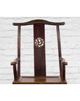 Chinese Qing Dynasty Period Scholar's Lamp Hanger Armchair with Carved Splat-8. Asian & Chinese Furniture, Art, Antiques, Vintage Home Décor for sale at FEA Home